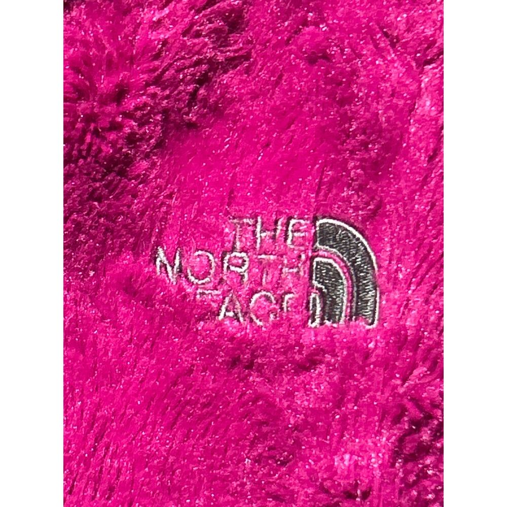 The North Face Jacket Girls Large Reversible Pink Fuzzy Teddy Mossbud Swirl - Picture 4 of 12
